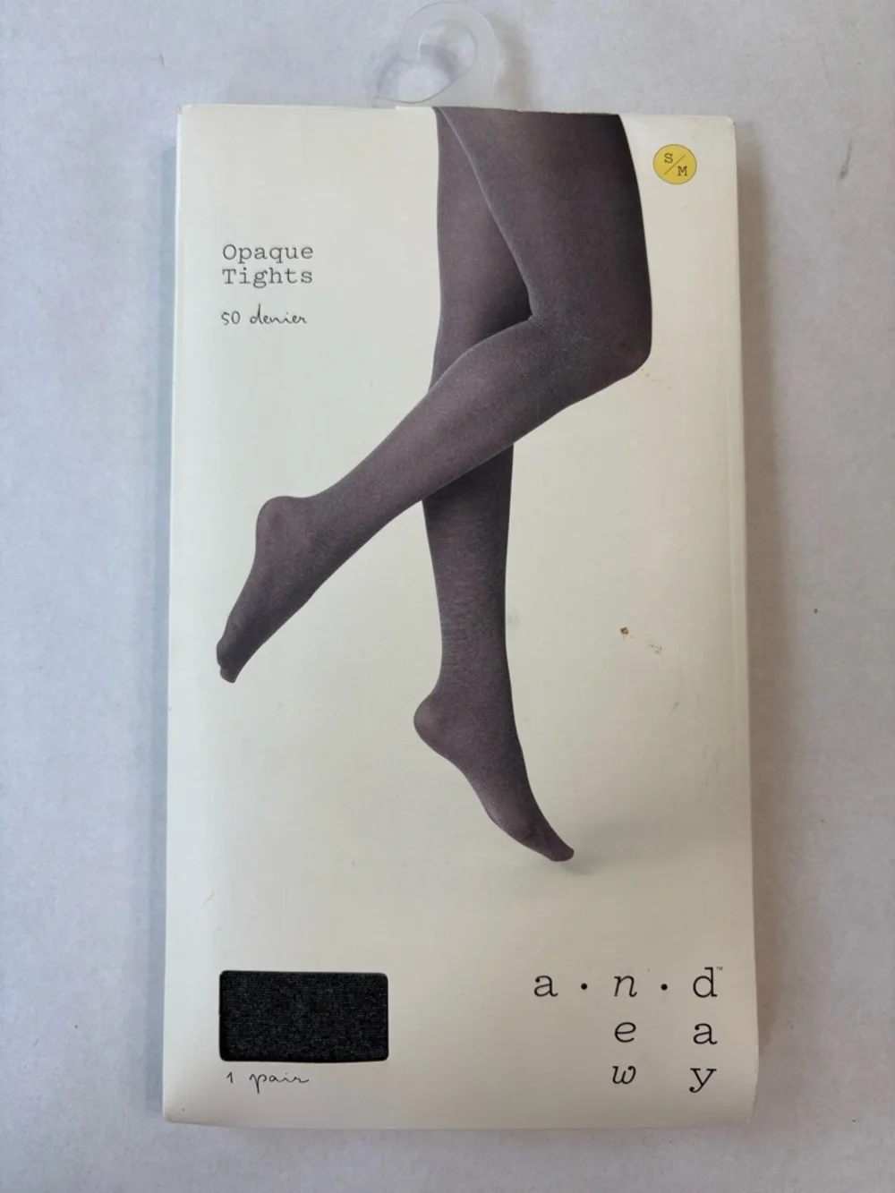 A New Day Gray Heather 50 Denier Opaque Tights Women's Size Small Medium